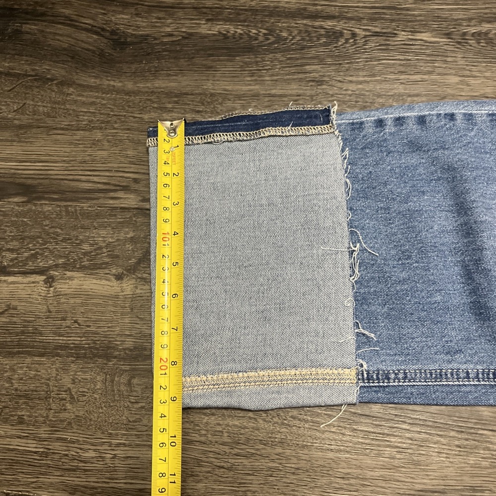 YMI Jeans Womens 5/ 27 Blue Denim Distressed Cuffed Dixie Fit Grunge Streetwear - Picture 10 of 12